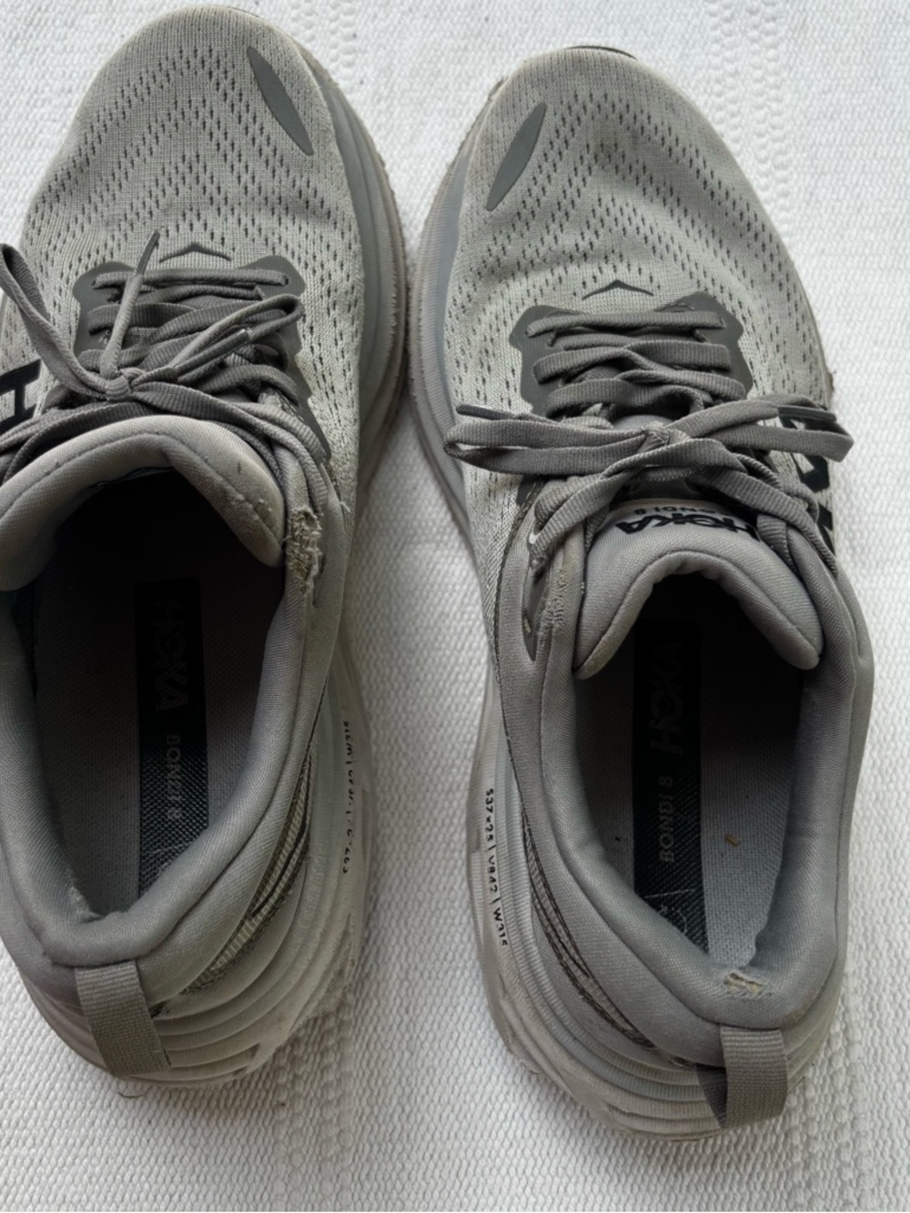 HOKA One One Bondi 3 Men’s Size 8.5D Running Shoes Gray - Picture 8 of 15